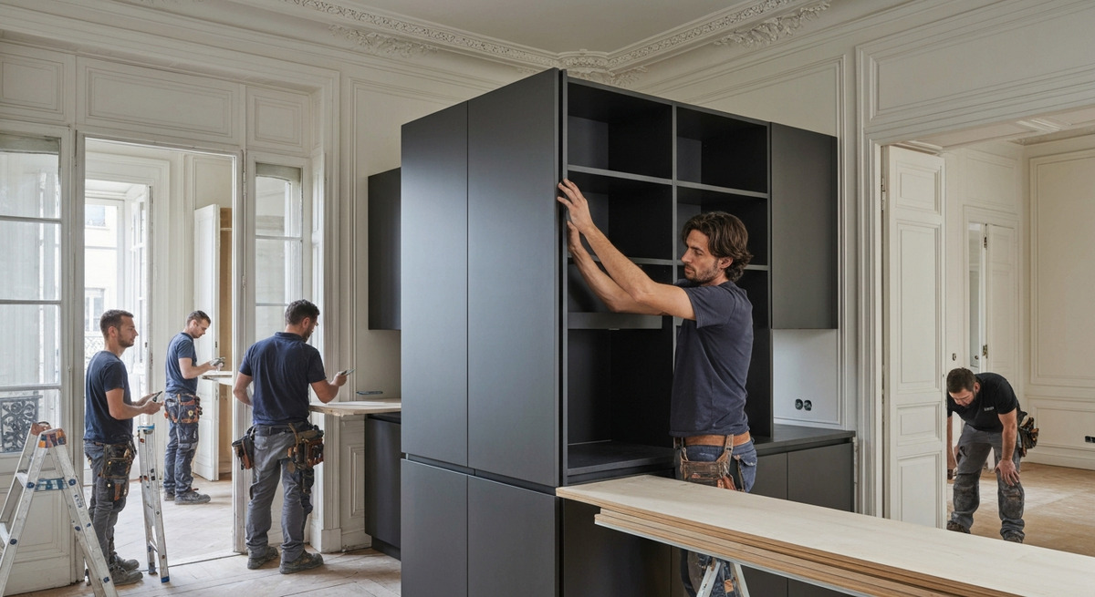 Équipe artisans Nova Habitat en intervention