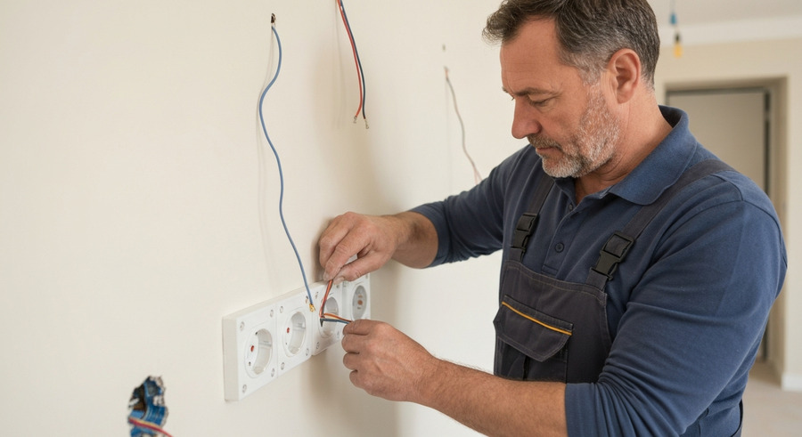 Câblage de prises électriques professionnelles - Villiers-le-Bel
