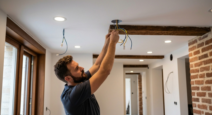 Installation de spots LED encastrés - Goussainville