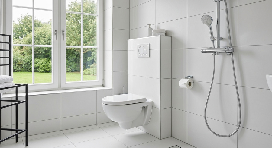 Salle de bain après rénovation plomberie complète - Mours