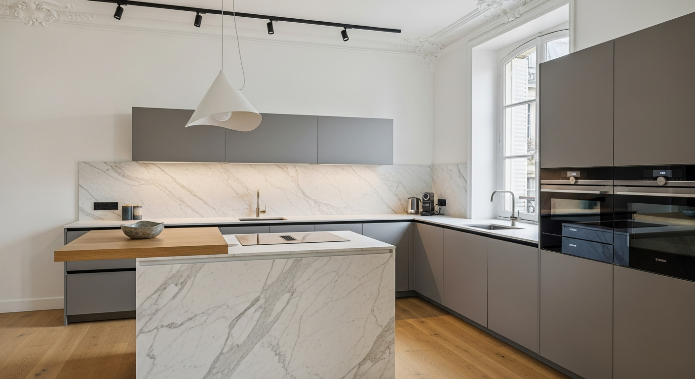 Rénovation cuisine complète - Rénovation cuisine par Nova Habitat